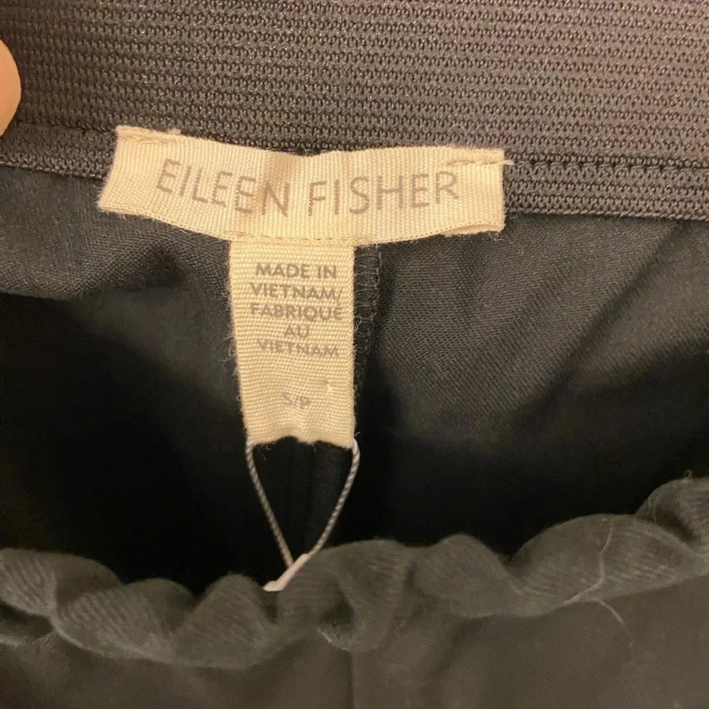 NWT Eileen Fisher Organic Cotton Slim Ankle Pant Black Size Small - Picture 4 of 10